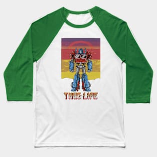 Retro Sunset Optimus Prime Thug Life Tee"- Thug life Vintage robot Baseball T-Shirt